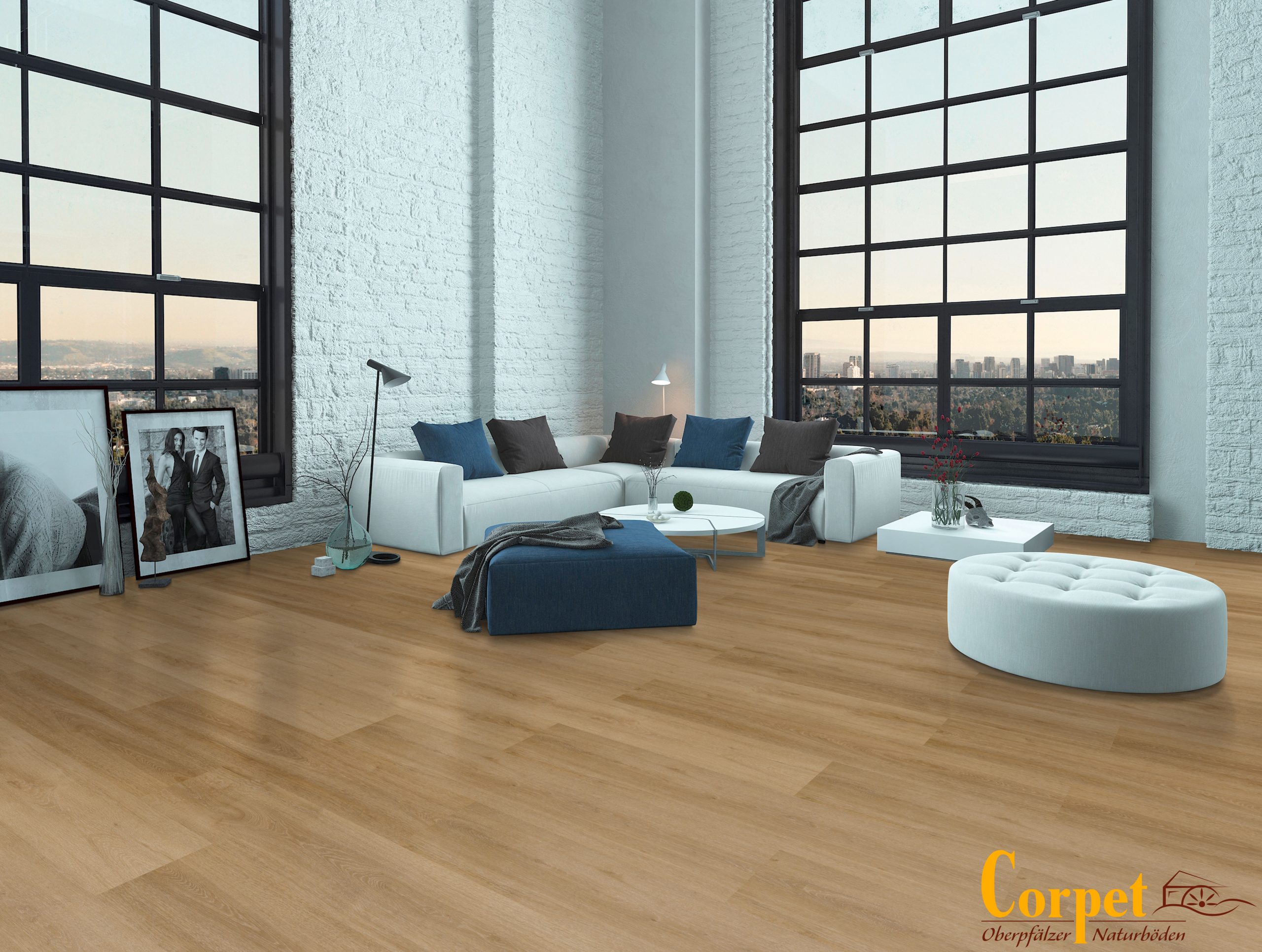 Samurai Tennoeiche Boden im Wohnzimmer